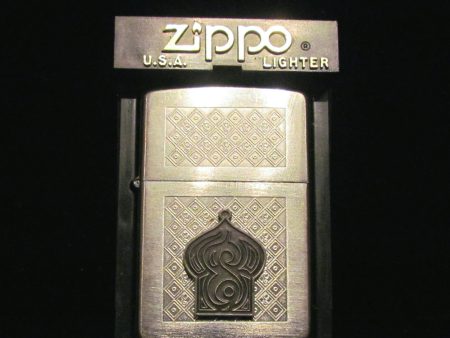 Zippo Silver Lighter USA Sealed Unused Pocket Lighter In Original Case Crown Motif For Sale