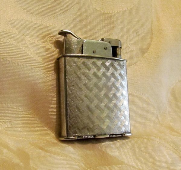 1930s Evans Trig-A-Lite Lighter Silver Working Pocket Lighter For Discount