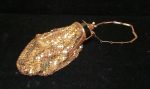 Whiting And Davis Gold Mesh Enamel Purse 1920s Evening Bag Art Deco Purse Hot on Sale