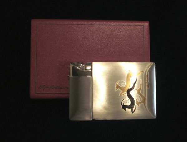 1940 s Lite-O-Matic Gazelle Cigarette Case Elgin American Original Box Stunning Working Case Lighter Online Sale