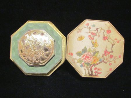 Langlois Shari Compact Silver And Gold In Original Silk Box Extremely Rare on Sale