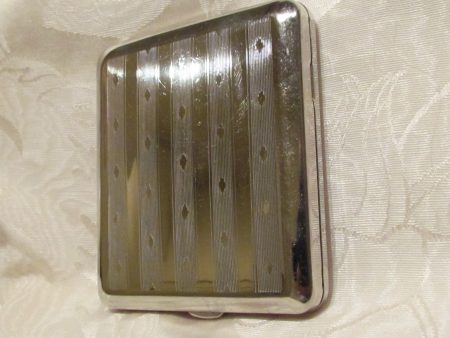 Vintage Silver Cigarette Case German 1940s Business Card Case Credit Card Holder Sale