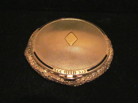 Evans Gold Mesh Compact 1930s Art Deco Powder Compact Online now