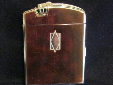 1930s Ronson Twenty Case Lighter Art Deco Enamel Art Metal Works Cigarette Case Hot on Sale