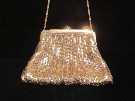 Vintage Whiting & Davis Gold Mesh Purse 1930 s Art Deco Purse Wedding Bridal Formal Evening Bag on Sale