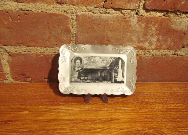 Gettysburg Civil War Souvenir Aluminum Tray Plaque Where Jennie Wade Was Killed Online Hot Sale