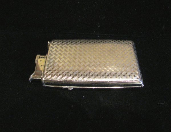 1940 s Evans Case Lighter Powder Compact Art Deco Trig-A-Lite Cigarette Case Working Supply