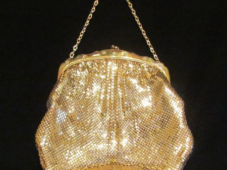 Whiting Davis Gold Mesh Formal Purse 1940s Evening Bag Unused Wonderful Condition Online Sale