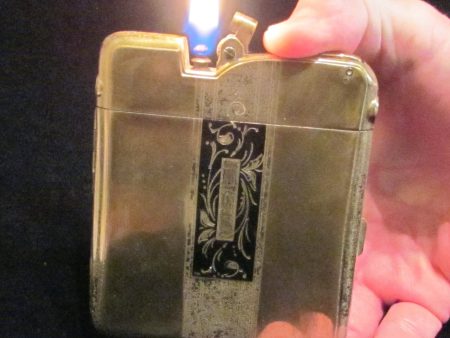 Ronson Ten A Case Lighter 1930s Enamel Cigarette Case Lighter Vintage Art Metal Works Working Online Sale