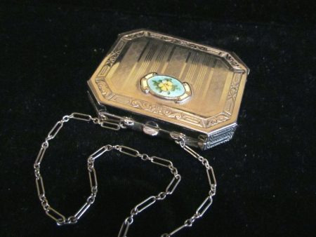 Silver And Guilloche Compact Purse 1920 s Guilloche Dance Wristlet Compact Online Sale