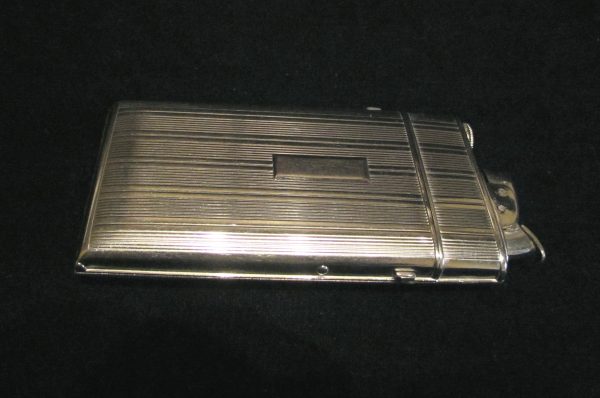 1940s Evans Cigarette Case Lighter Art Deco Silver Excellent Working Condition For Cheap