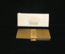 Art Deco Volupte Compact Purse Gold Powder Rouge Lipstick Boxed Unused Excellent Condition Sale