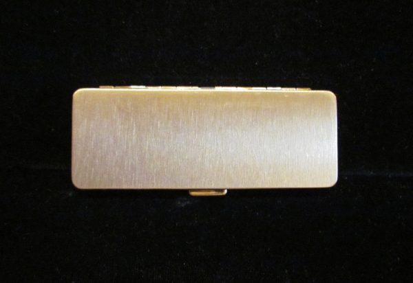 Art Deco Volupte Compact Purse Gold Powder Rouge Lipstick Boxed Unused Excellent Condition Sale