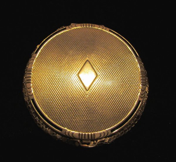 Evans Gold Mesh Compact 1930s Art Deco Powder Compact Online now