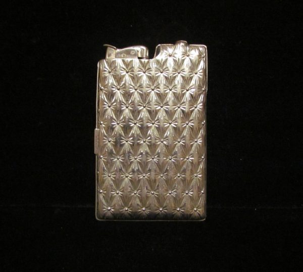 Working Silver Case Lighter Evans Cigarette Lighter Art Deco Case 1940 s Discount