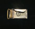 Silver Asian Belt Buckle Etched Chinese Symbols Online Hot Sale