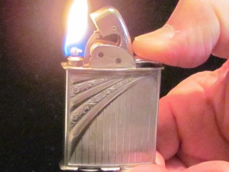 Evans Spitfire Lighter 1940s Silver Lighter Art Deco Working Pocket Lighter For Cheap