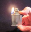 1940s Evans Spitfire Lighter Silver Art Deco Working Pocket Lighter Online Sale