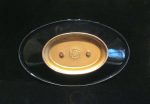 1950 s Evans Guilloche Ashtray Compote Dish Bowl Tray Candy Or Nut Dish For Sale