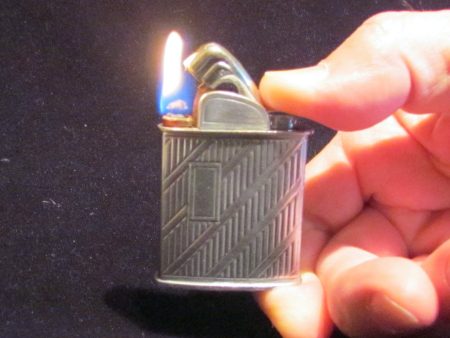 Vintage Evans Lighter Silver Art Deco Working Pocket Lighter Cheap