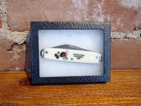 1933 Chicago Worlds Fair Mickey Mouse Celluloid Pocket Knife on Sale