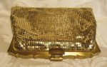 Whiting Davis Gold Mesh Clutch Purse 1930s Mint Unused Sale