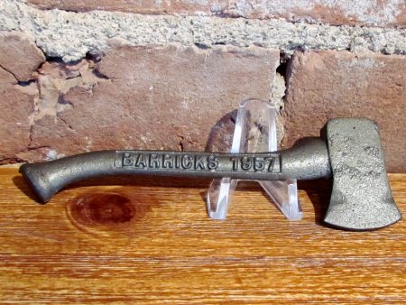 Barricks 1957 Figural Iron Axe Rare Berks County Grundsau Lodge Fersommling on Sale