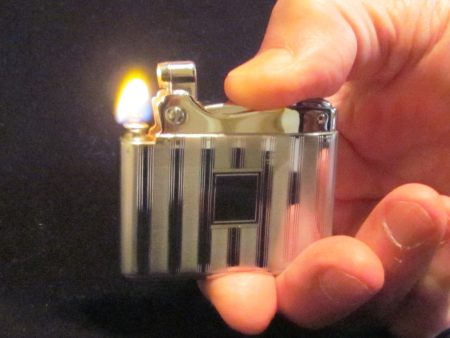 Vintage Ronson Silver Lighter Adonis Unused Working In Original Box Mint on Sale