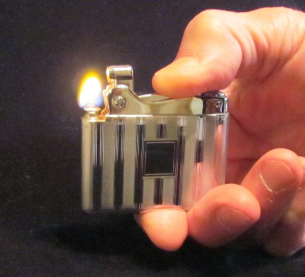 Vintage Ronson Silver Lighter Adonis Unused Working In Original Box Mint on Sale