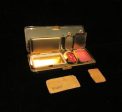 Art Deco Volupte Compact Purse Gold Powder Rouge Lipstick Boxed Unused Excellent Condition Sale