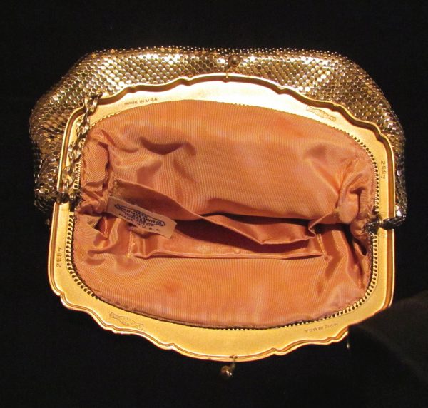 Whiting Davis Gold Mesh Formal Purse 1940s Evening Bag Unused Wonderful Condition Online Sale