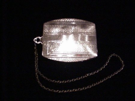 Vintage Silver Compact Dance Purse 1910 Wristlet Powder Compact Purse For Discount