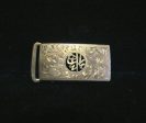 Silver Asian Belt Buckle Etched Chinese Symbols Online Hot Sale