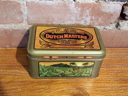 Dutch Masters Cigar Tin Tobacco Canister Vintage Advertising Metal Box Online Sale