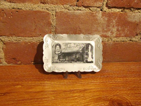 Gettysburg Civil War Souvenir Aluminum Tray Plaque Where Jennie Wade Was Killed Online Hot Sale