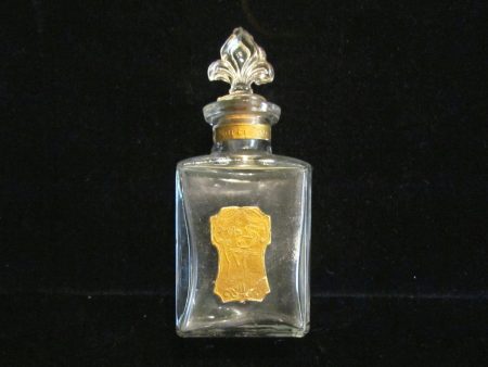 1900s Narcissus Perfume Bottle Fleur De Lis Hand Blown Glass Antique Rare Cheap