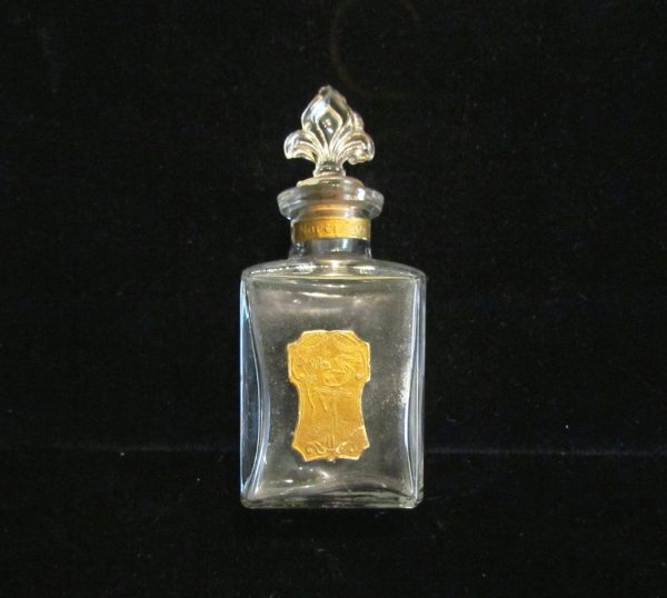 1900s Narcissus Perfume Bottle Fleur De Lis Hand Blown Glass Antique Rare Cheap