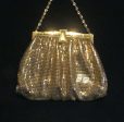 1930s Whiting Davis Gold Mesh Purse Art Deco Purse Vintage Wedding Bridal Formal Evening Bag on Sale