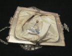 Art Deco Purse 1930s Whiting Davis Rhinestone Silver Mesh Handbag Wedding Bridal Bag Discount