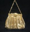 1930s Whiting Davis Gold Mesh Purse Art Deco Purse Vintage Wedding Bridal Formal Evening Bag on Sale