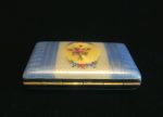 1930s Guilloche Cigarette Case Gold Plated LaMode Floral Ladies Card Case Supply