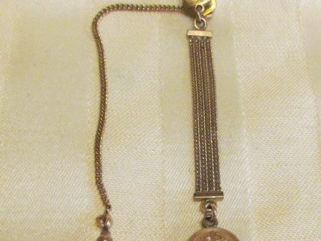 12kt GF Watch Chain And Fob Circa 1900 Gold Hayward Watch Chain For Cheap