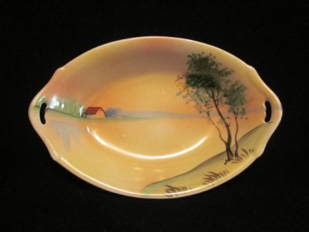 Nippon Relish Dish Hand Painted Porcelain Circa 1930 s Condiment or Candy Dish Japan Online now