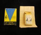 Musical Mother Of Pearl Lighter 1950 s Gold Cigarette Lighter Crown Novelty Music Original Box Working on Sale