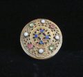 Jewel Filigree Compact E & J Bass NY Antique Jeweled Powder Mirror Compact Online Hot Sale