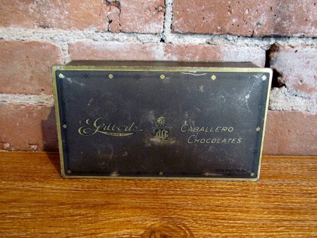 Vintage Gilberts Caballero Chocolate Tin Candy Box Jackson Michigan Online Sale