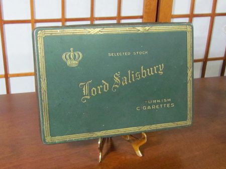 Lord Salisbury Turkish Cigarette Tin Vintage Metal Hinged Tobacco Box Discount