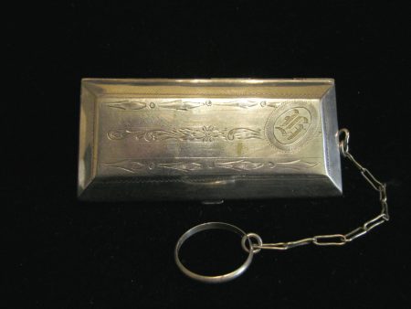 Victorian Silver Plated Coin Change Purse 1800 s Compact Finger Ring Rare Antique Online Sale