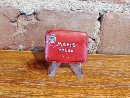 1920 s Mavis Rouge Tin Vivaudou Unused w Powder Puff on Sale