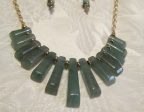 14kt GF Necklace & Earrings Set Green Aventurine Cleopatra Nile OOAK Beaded Necklace Set 14kt Gold Filled Earrings Online